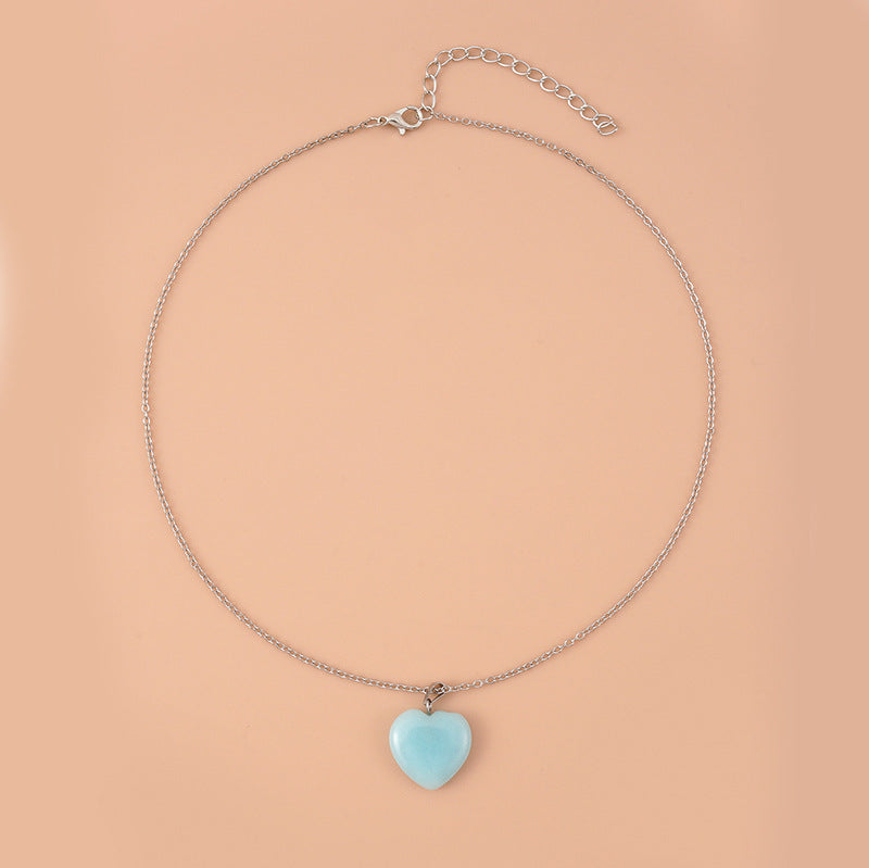 Europe And America Best Selling Luminous Pendant Card Necklace Love