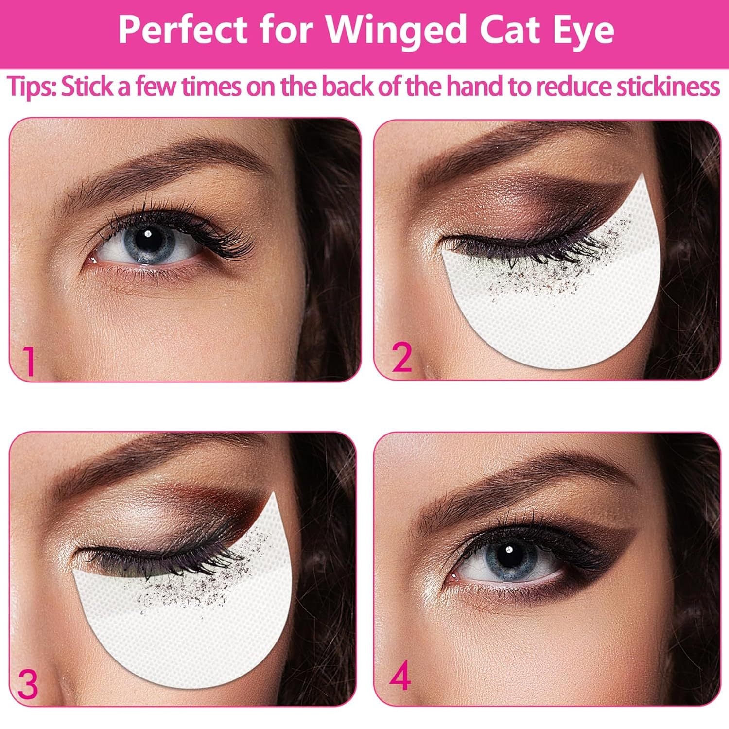 20-50 Pcs Eyeshadow Shields, Lint-free Under-eye Pads Designed To Prevent Makeup Residue, Perfect For Eyeliner, Eyeshadow, Eyelash Extensions, And Lip Makeup. These Stencils Provide A Clean, Mess-free
