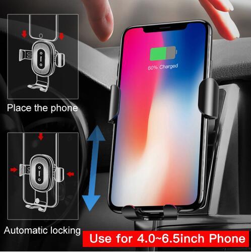 Modern Gravity Bracket: Stylish 2-in-1 Wireless Car Charger & Phone Holder