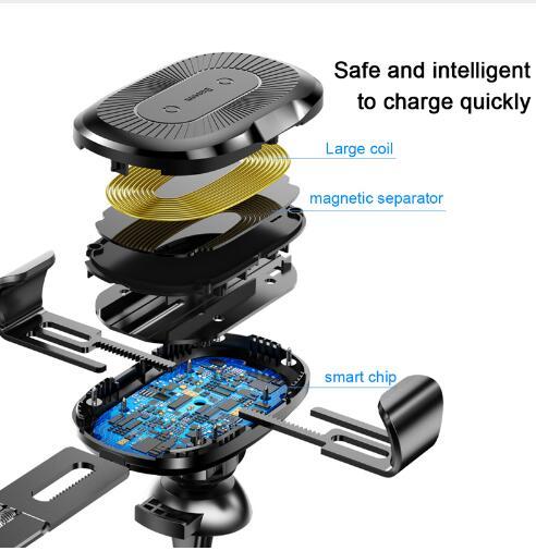 Modern Gravity Bracket: Stylish 2-in-1 Wireless Car Charger & Phone Holder