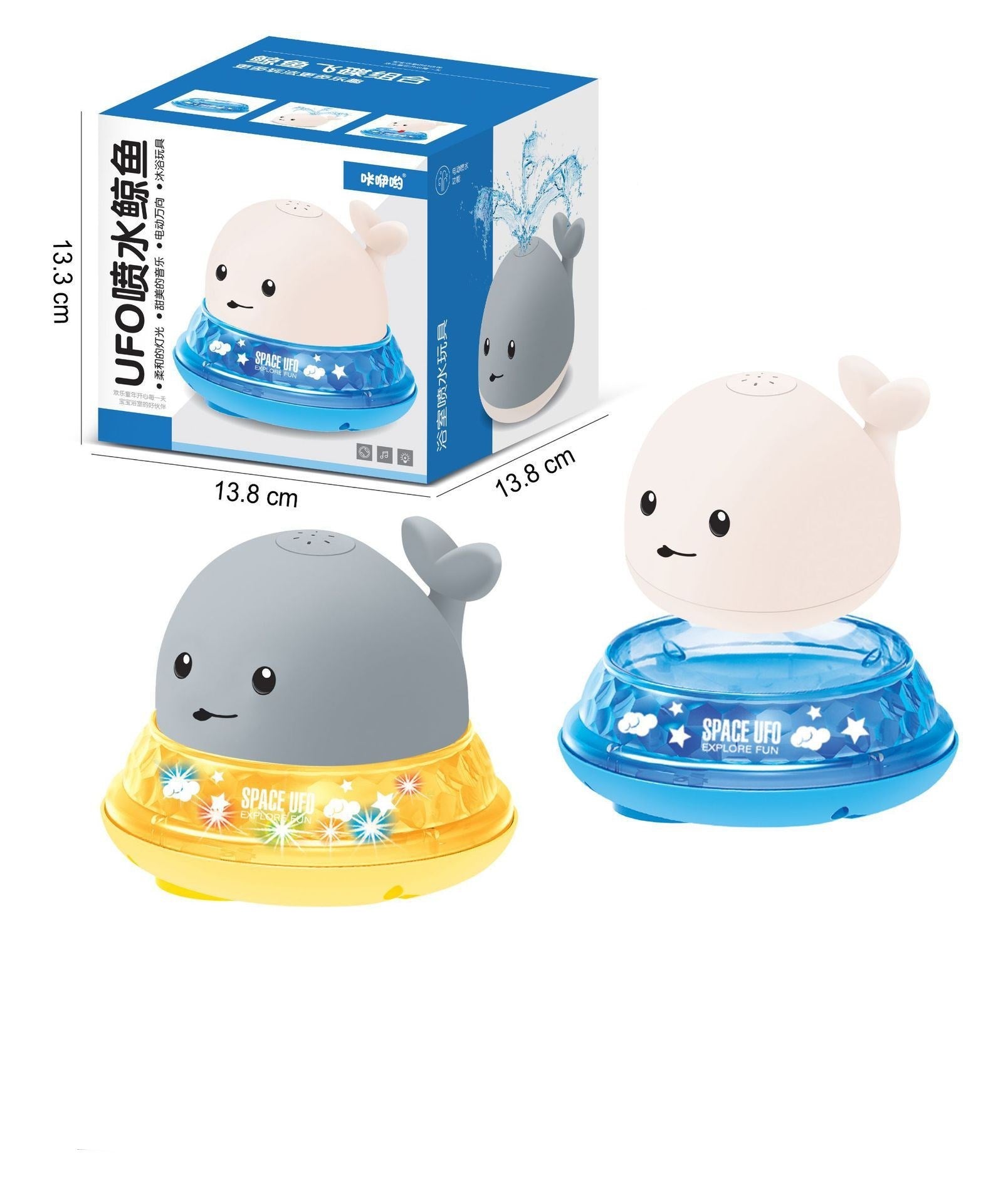 🐳 Baby Whale Sprinkler Bath Toy with LED Light & Music