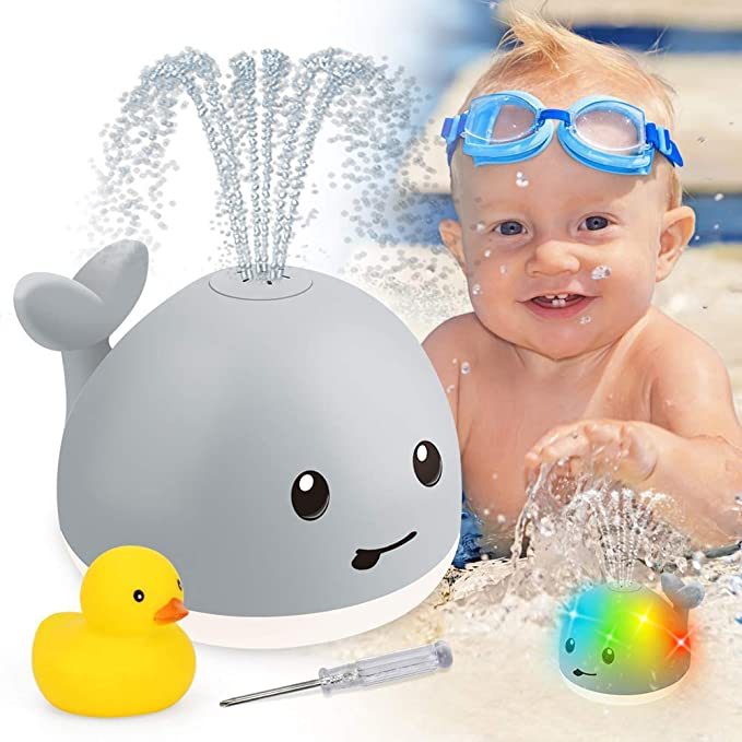 🐳 Baby Whale Sprinkler Bath Toy with LED Light & Music