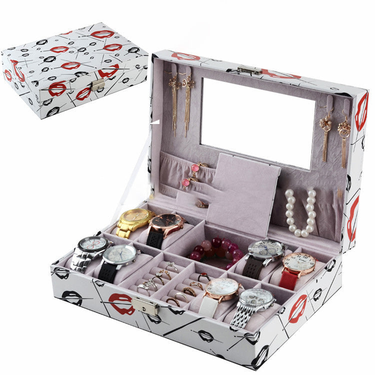 💄 Women’s Makeup Organizer Box – DIY Storage Desk Case with PU Leather Finish