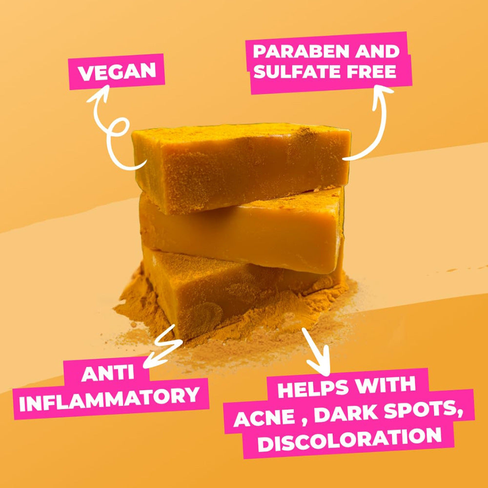 🌿 Turmeric Kojic Acid Soap Bar – Natural Dark Spot Remover & Skin Brightening Cleanser