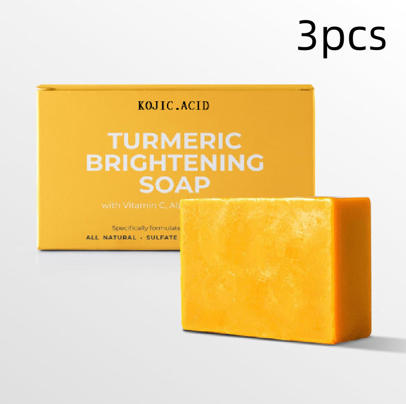 🌿 Turmeric Kojic Acid Soap Bar – Natural Dark Spot Remover & Skin Brightening Cleanser