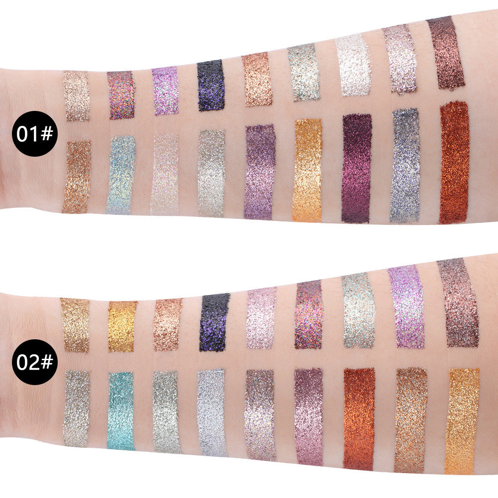 18 Color Sequins Glitter Powder Stage Eye Makeup Pearl Shadow Plate