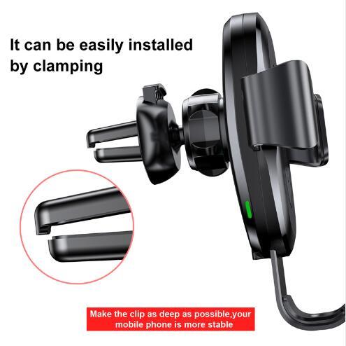 Modern Gravity Bracket: Stylish 2-in-1 Wireless Car Charger & Phone Holder