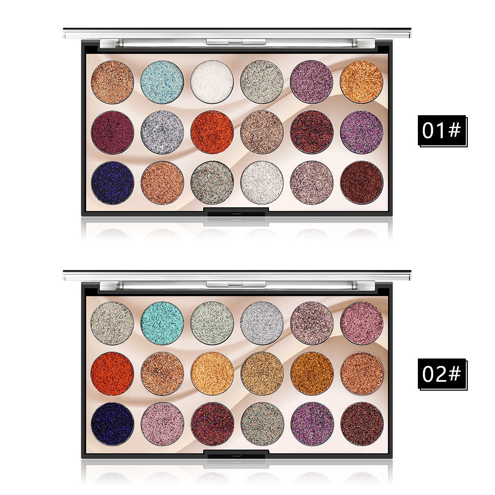 18 Color Sequins Glitter Powder Stage Eye Makeup Pearl Shadow Plate