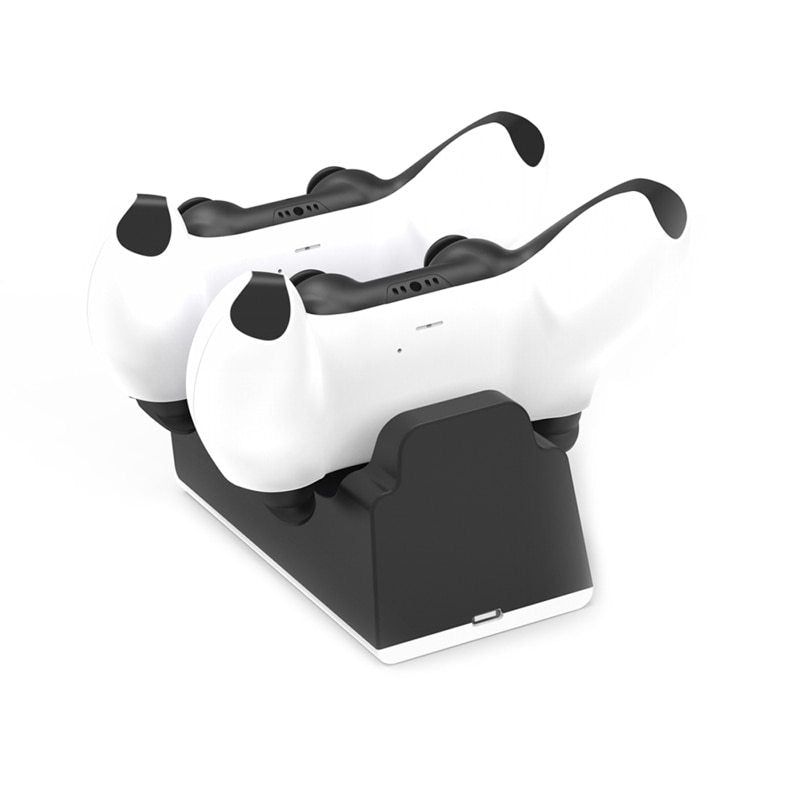 Dual PS5 Wireless Controller Charging Dock - Seamless Gaming Power