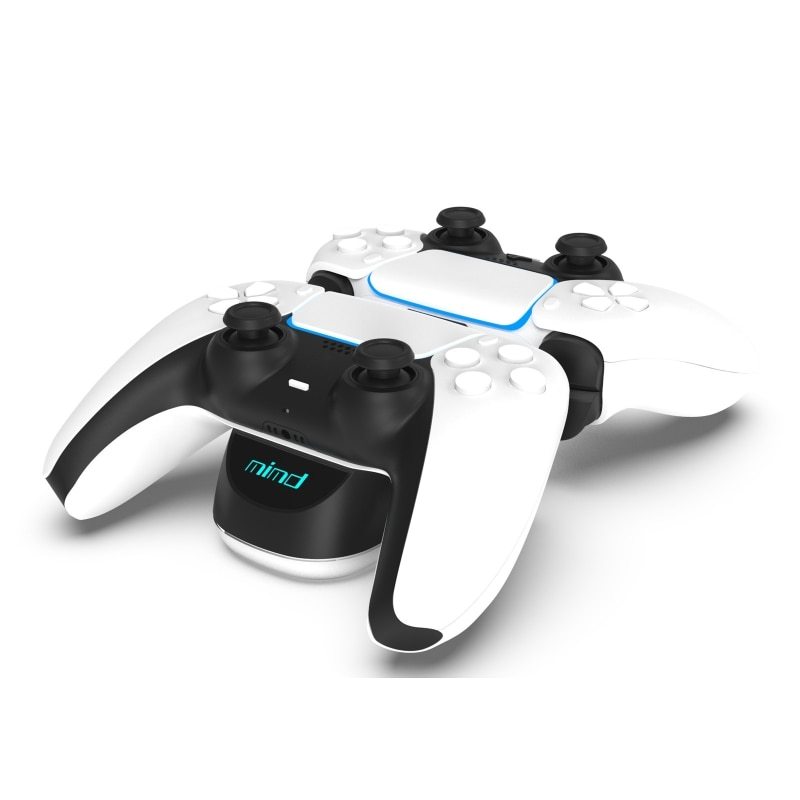 Dual PS5 Wireless Controller Charging Dock - Seamless Gaming Power