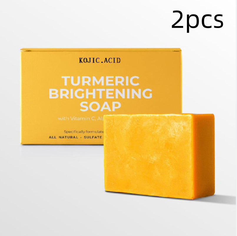 🌿 Turmeric Kojic Acid Soap Bar – Natural Dark Spot Remover & Skin Brightening Cleanser