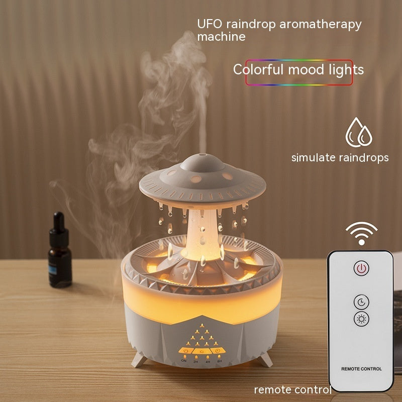 🌧️ UFO Raindrop Humidifier & Aromatherapy Diffuser..A Tranquil Rain Experience for Your Home