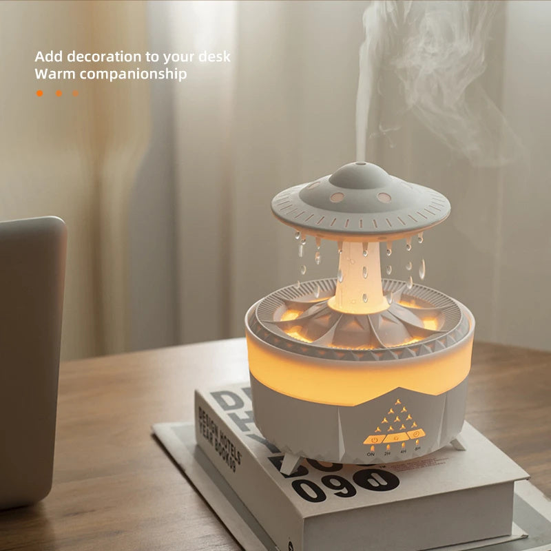 🌧️ UFO Raindrop Humidifier & Aromatherapy Diffuser..A Tranquil Rain Experience for Your Home
