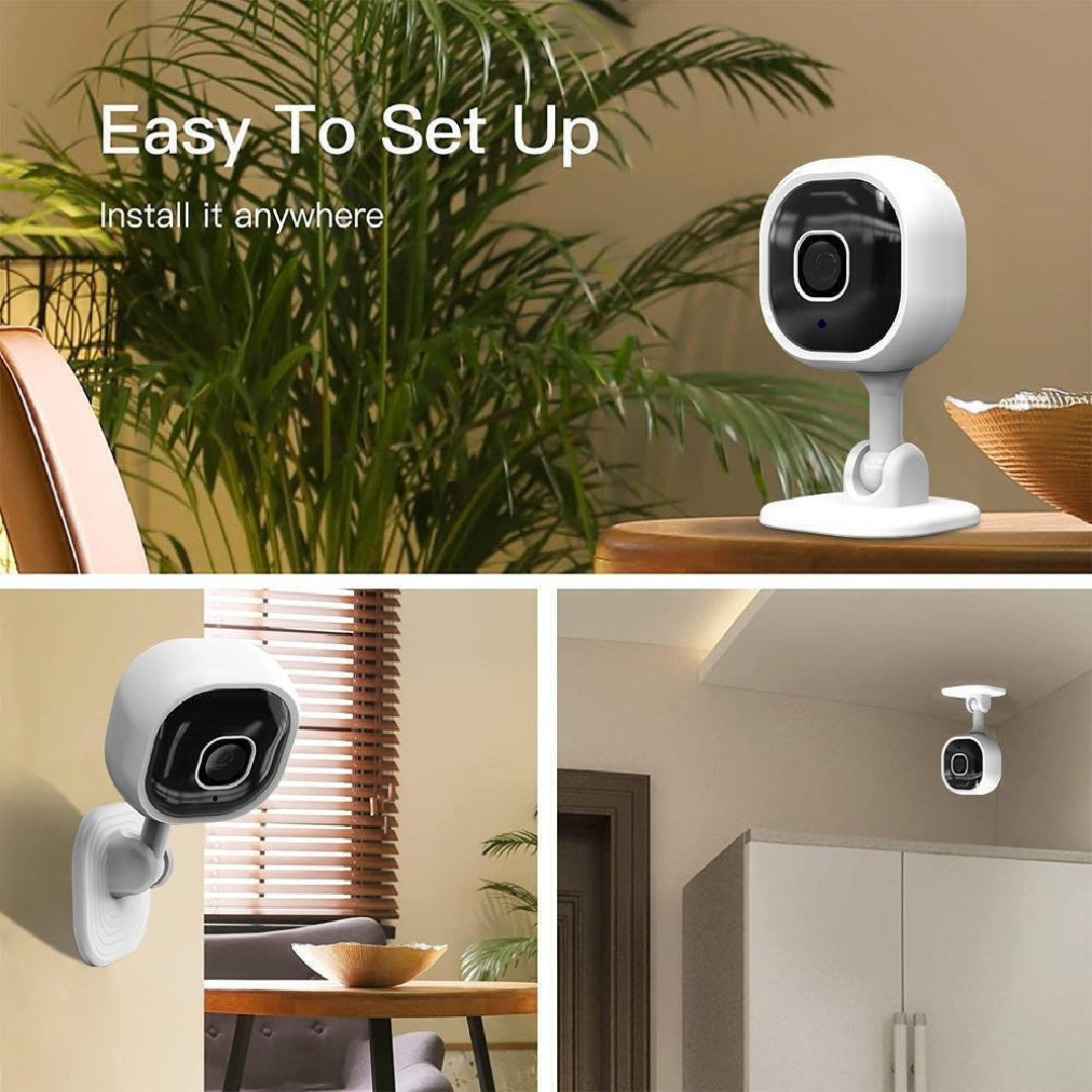 1080P HD Mini WiFi Security Camera – Wireless Indoor IP CCTV with Night Vision, Two-Way Audio & 360° Manual Rotation