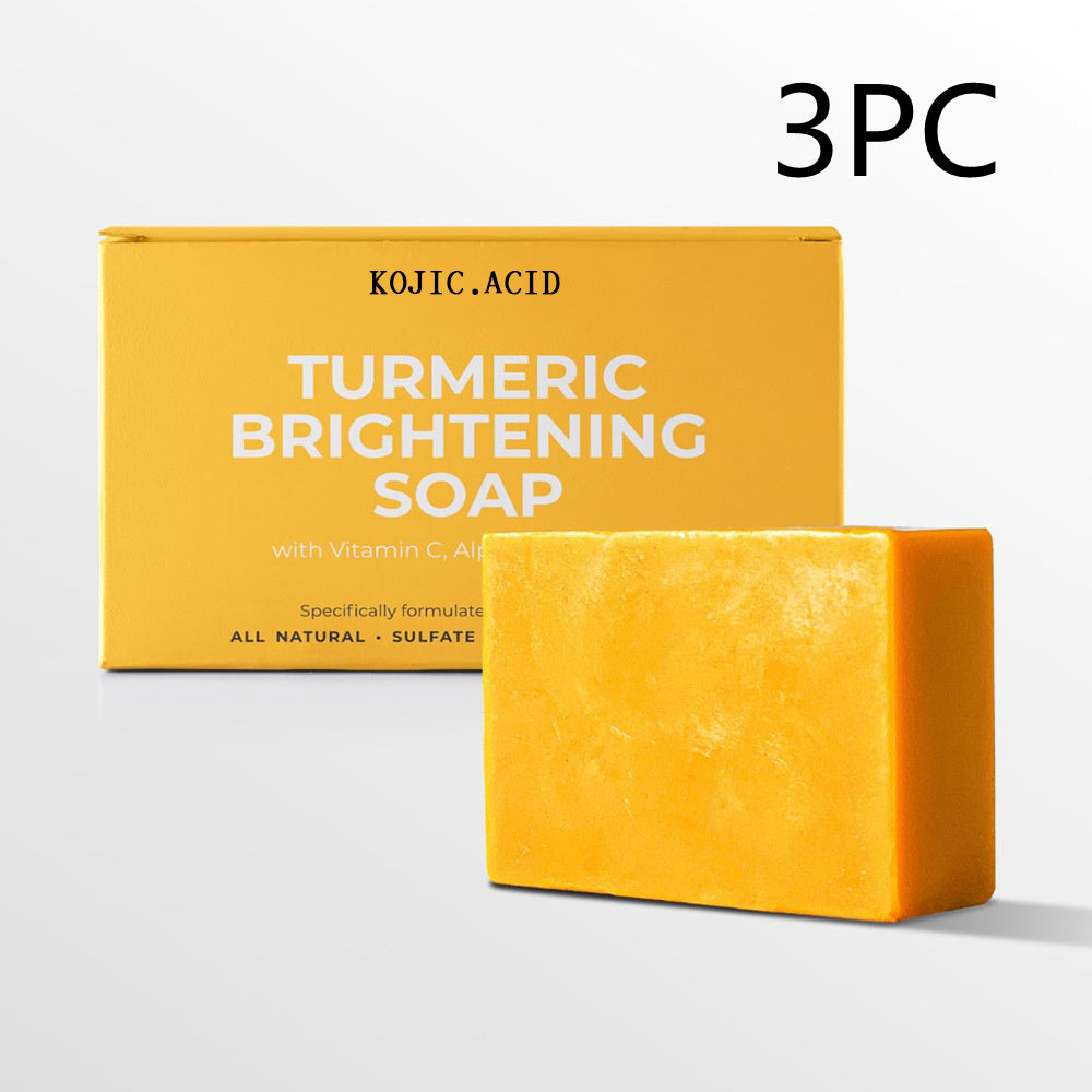 🌿 Turmeric Kojic Acid Soap Bar – Natural Dark Spot Remover & Skin Brightening Cleanser