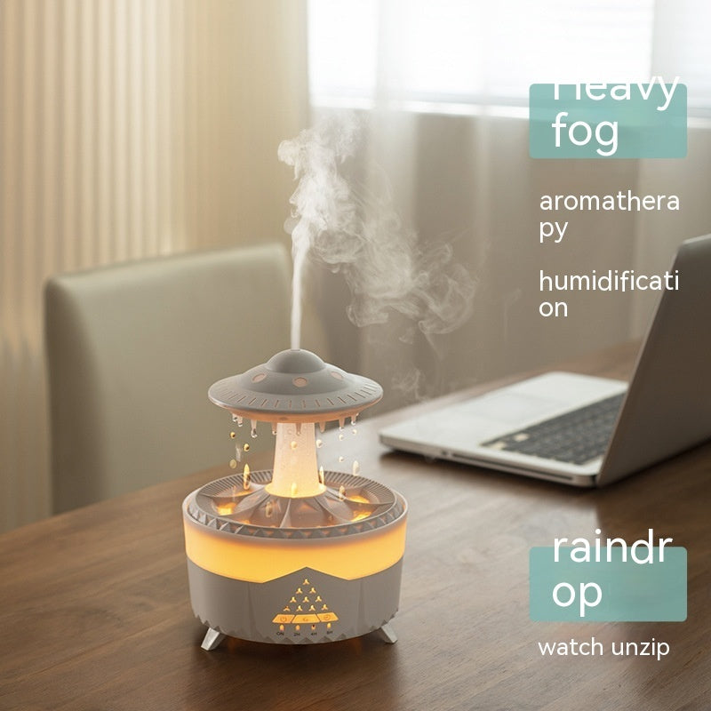 🌧️ UFO Raindrop Humidifier & Aromatherapy Diffuser..A Tranquil Rain Experience for Your Home