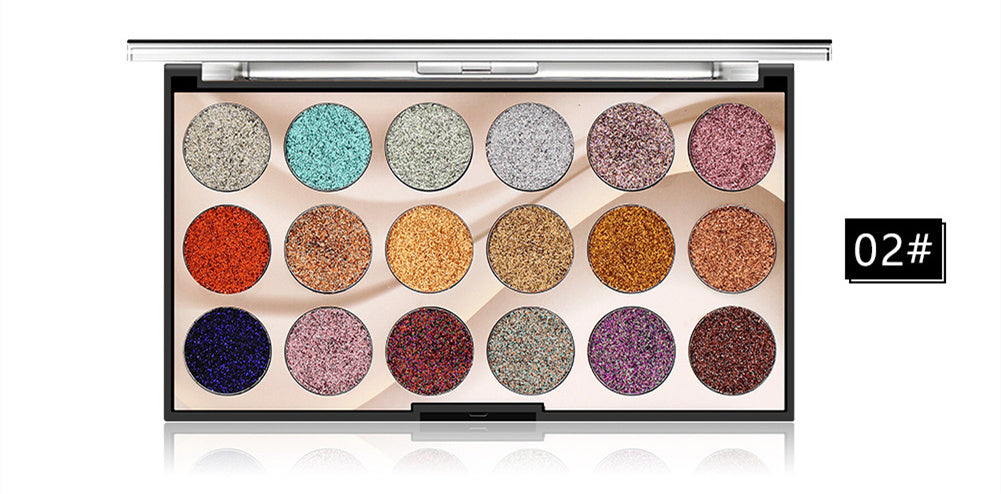 18 Color Sequins Glitter Powder Stage Eye Makeup Pearl Shadow Plate